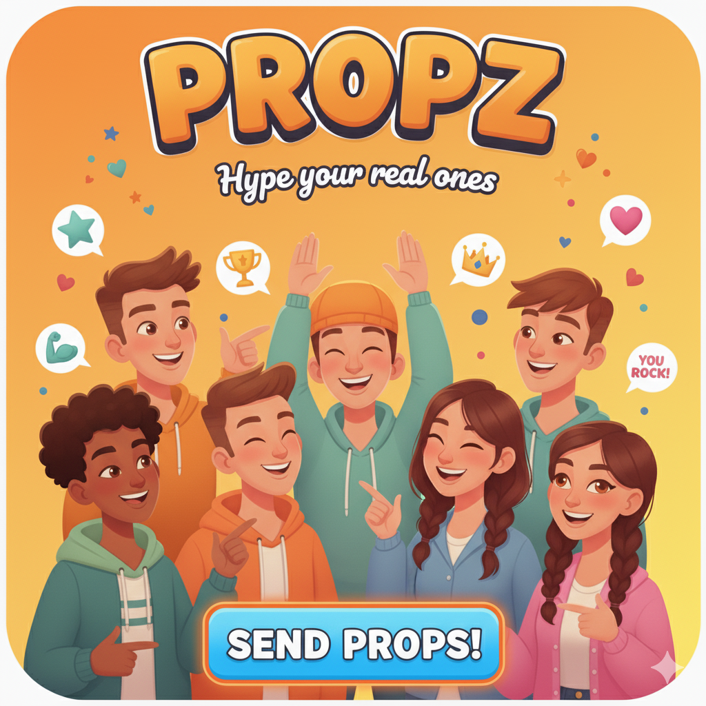 Propz - Hype your real ones! Available on iOS & Android