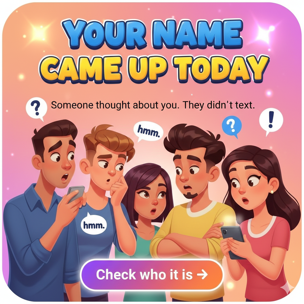 Your Name Came Up Today - Someone thought about you
